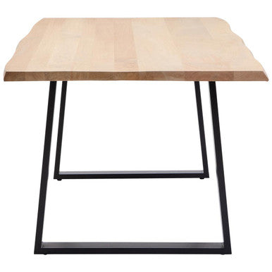 Persolo Mango Wood Live Edge Black Metal legs Dining Table - PN Home