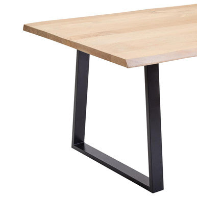 Persolo Mango Wood Live Edge Black Metal legs Dining Table - PN Home