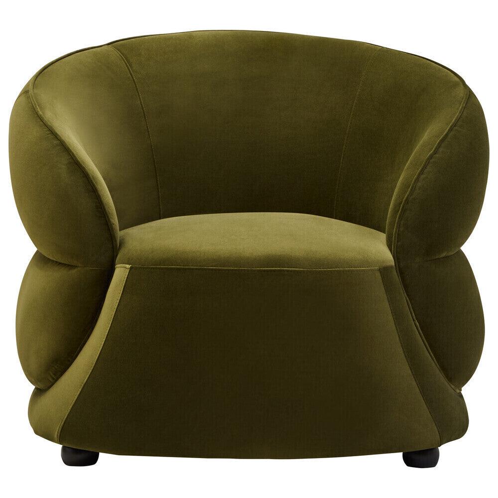Darla Curve Forest Green Velvet Chair