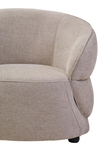 Daphne Taupe Chenille Curved Chair - PN Home