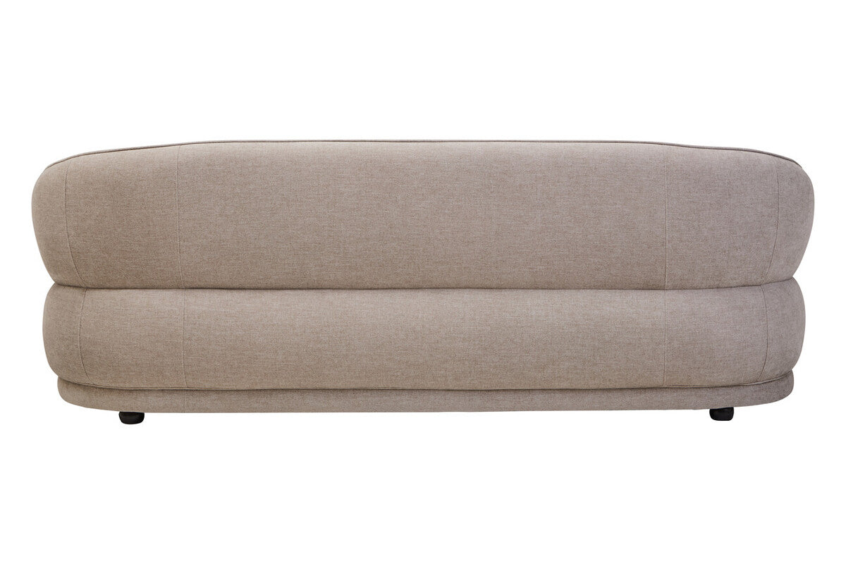 3 Seater Taupe Chenille Sofa, Daphne - PN Home