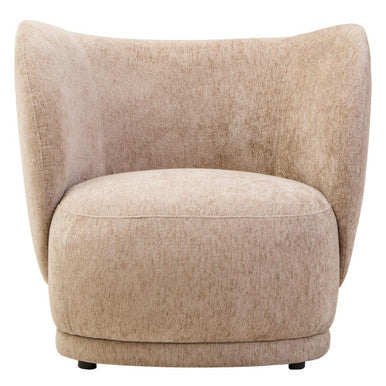 Delray Deep Stone Chenille Curved Chair - PN Home
