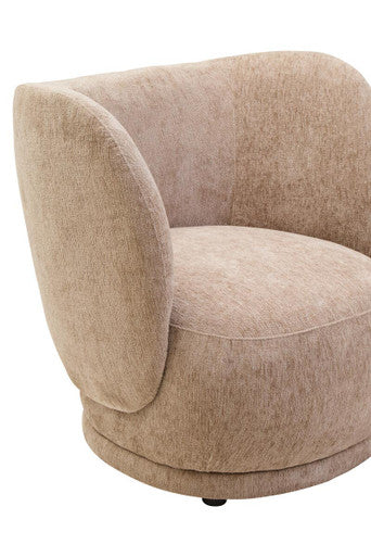 Delray Deep Stone Chenille Curved Chair - PN Home