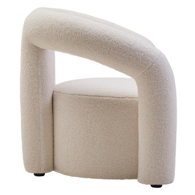 Davina Ivory Boucle Statement Chair - PN Home