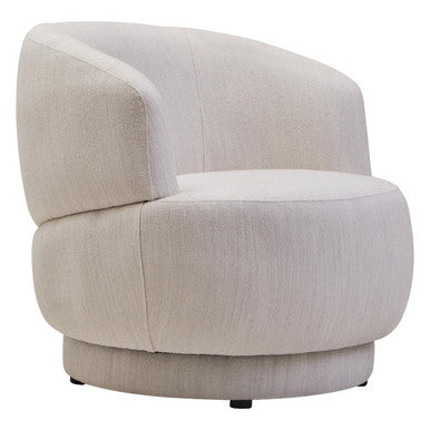 Dale Ivory Linen Curved Chair - PN Home