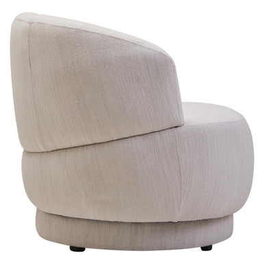 Dale Ivory Linen Curved Chair - PN Home