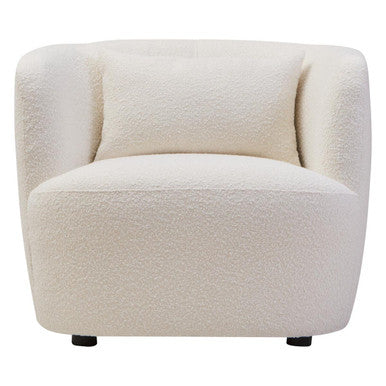 Bruge Textured Cream Curved Chair - PN Home