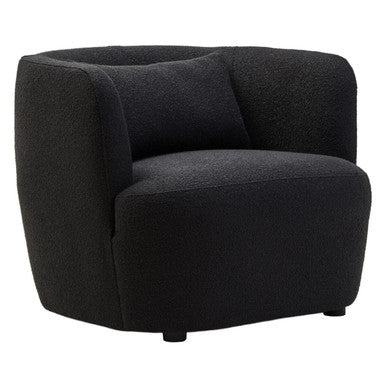 Bruge Textured Black Curved Chair - PN Home