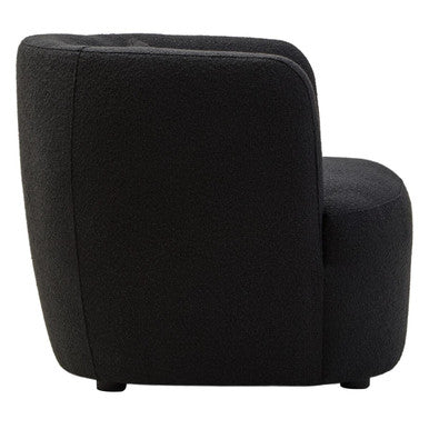 Bruge Textured Black Curved Chair - PN Home