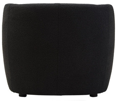 Bruge Textured Black Curved Chair