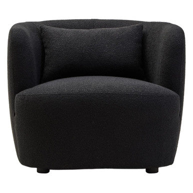Bruge Textured Black Curved Chair - PN Home