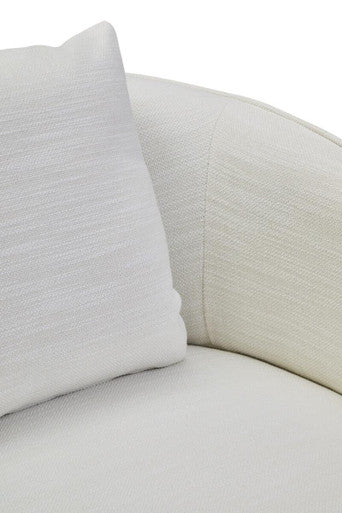 Bilani Cream Linen Effect Curved Chair - PN Home