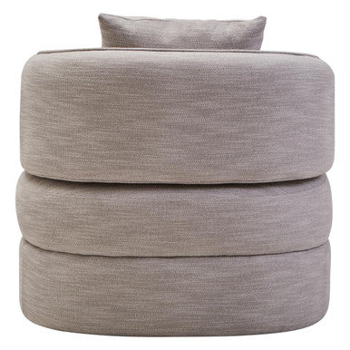 Bilani Grey Linen Effect Curved Chair - PN Home