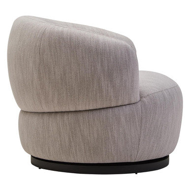 Bordo Textured Grey Curved Swivel Chair - PN Home