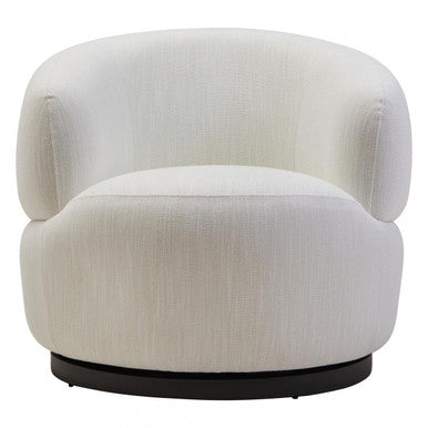 Bordo Textured Cream Curved Swivel Chair - PN Home