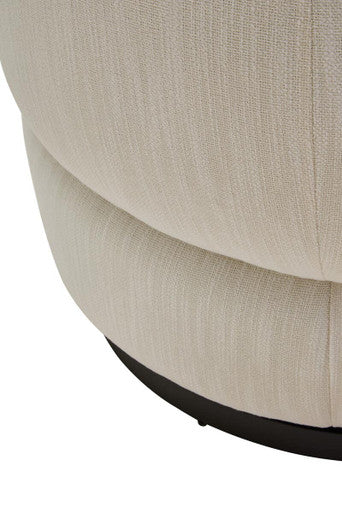 Bordo Textured Cream Curved Swivel Chair - PN Home