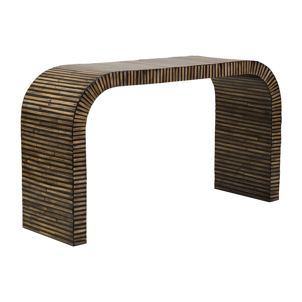 Bambusa Bamboo Inlay Curved Console Table - PN Home