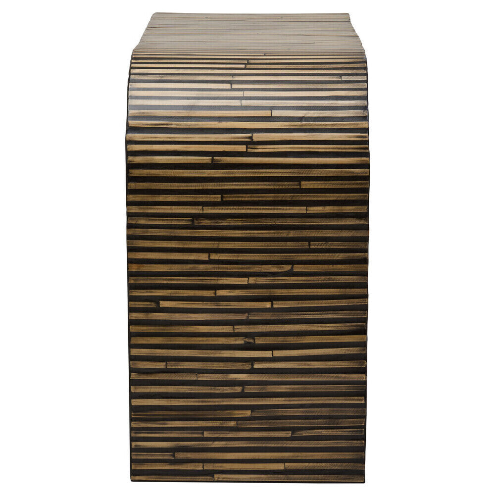 Bambusa Bamboo Inlay Curved Console Table - PN Home