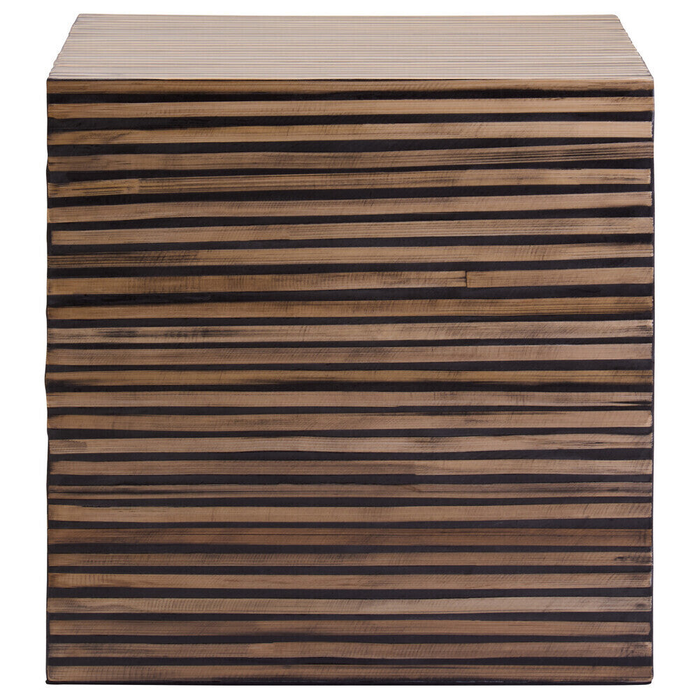 Bambusa Bamboo Inlay Curved Side Table