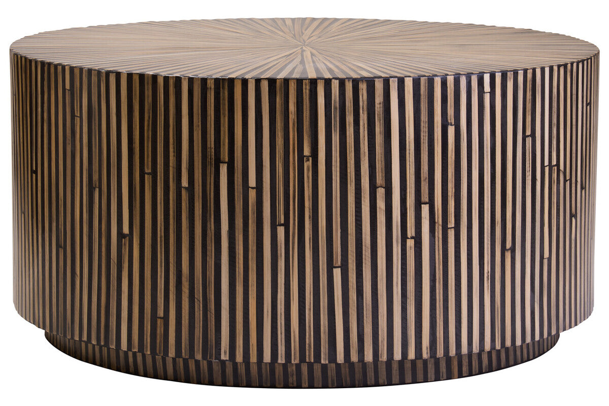Bambusa Bamboo Inlay Round Coffee Table