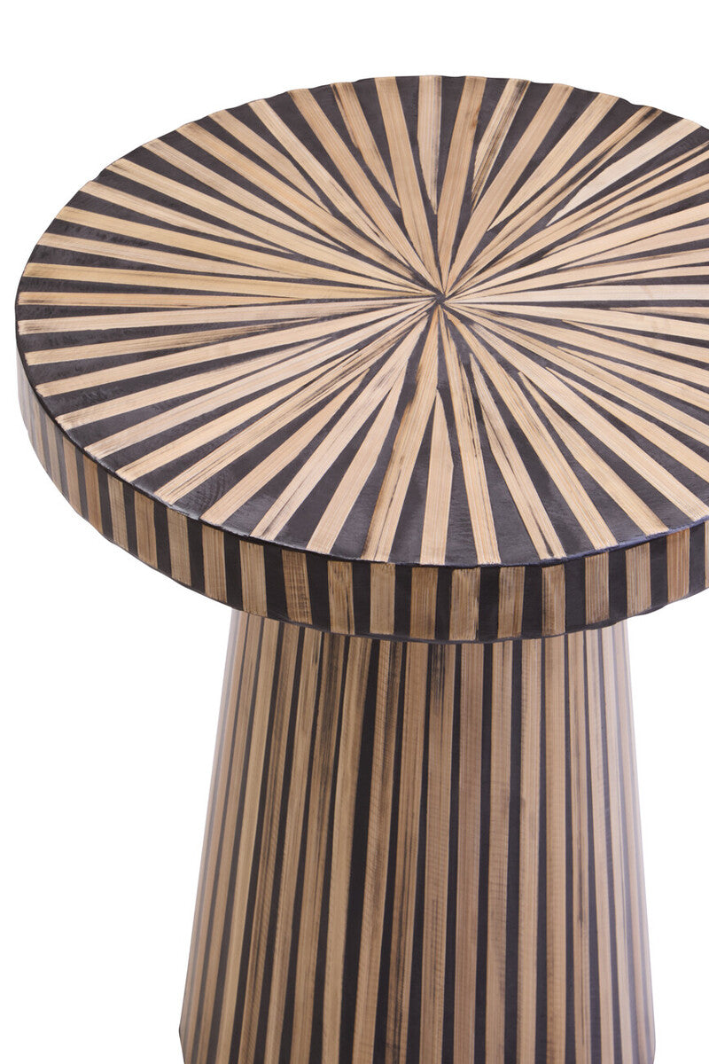 Bambusa Bamboo Inlay Round Side Table