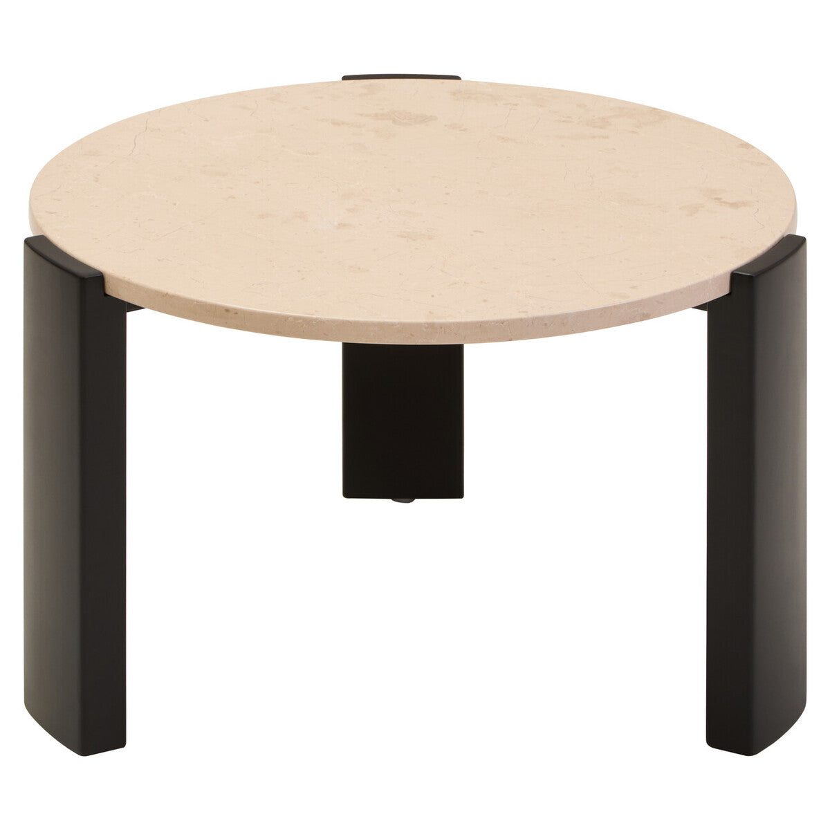 Palermo Round Cream Marble Top Small Coffee Table - PN Home