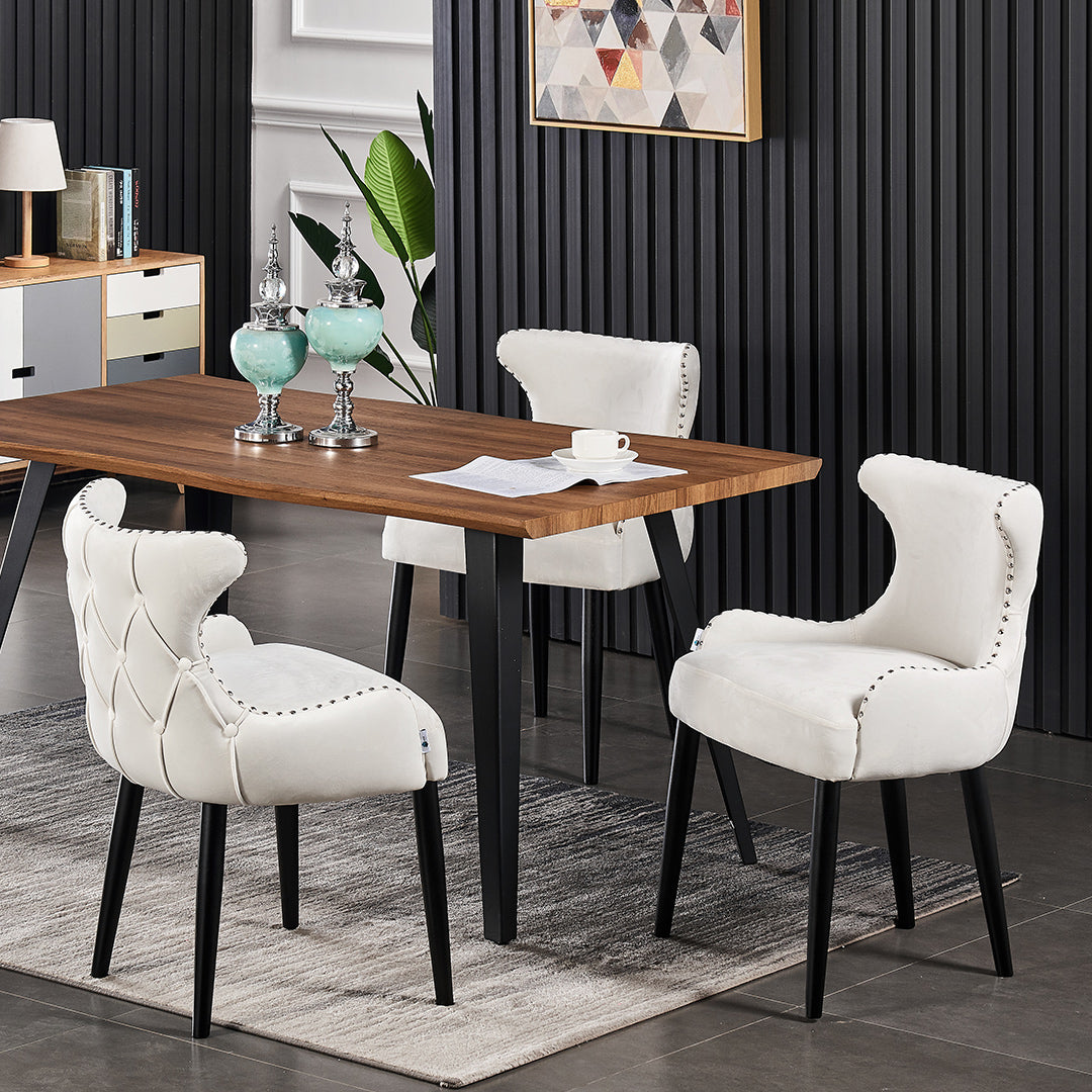 Oxford Rocco LUX 5PCs Dining Set includes an Oak Dining Table and Set of 4 Dining Chairs