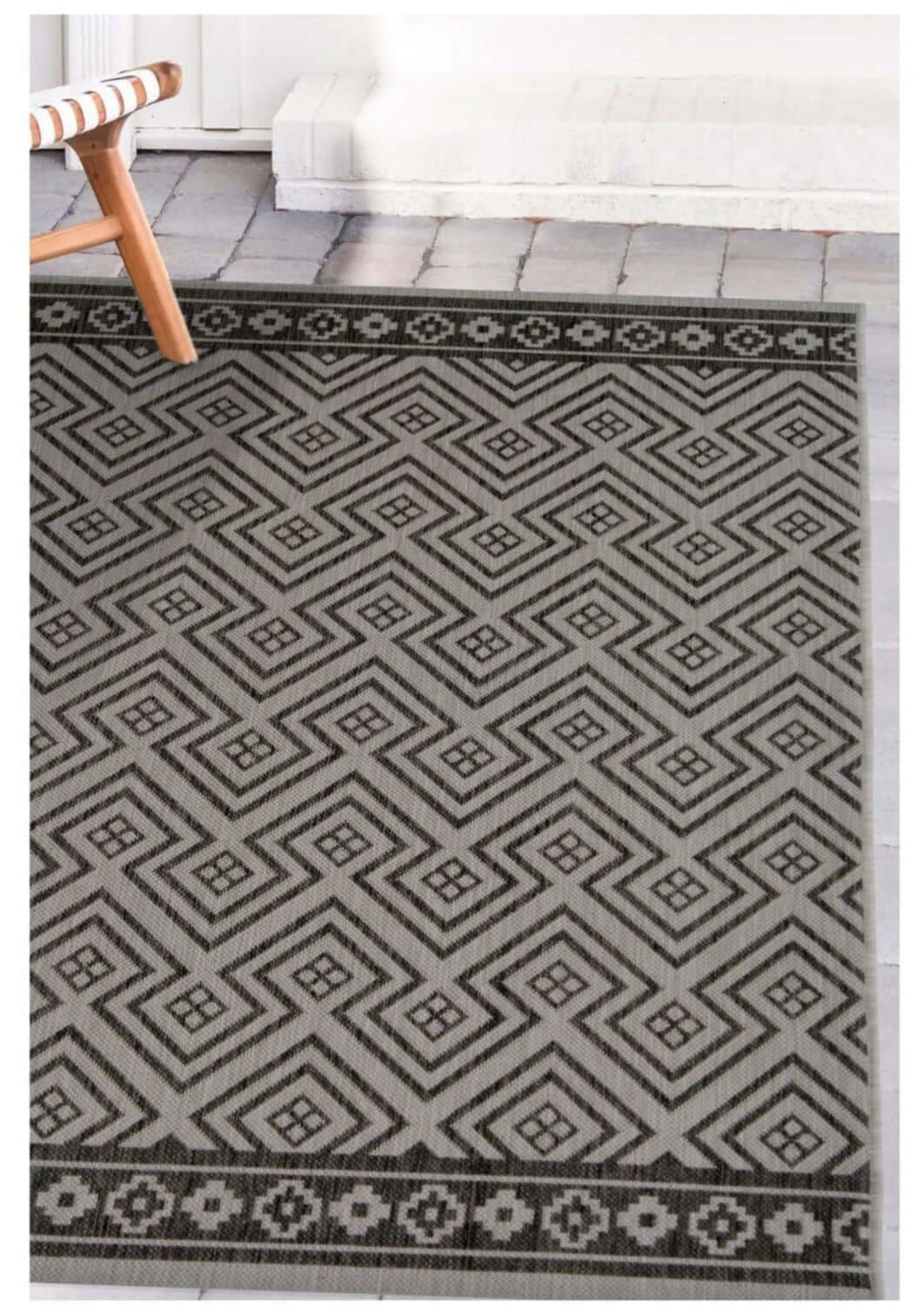 County Geo Grey Indoor/Outdoor Rug | 11344A - PN Home