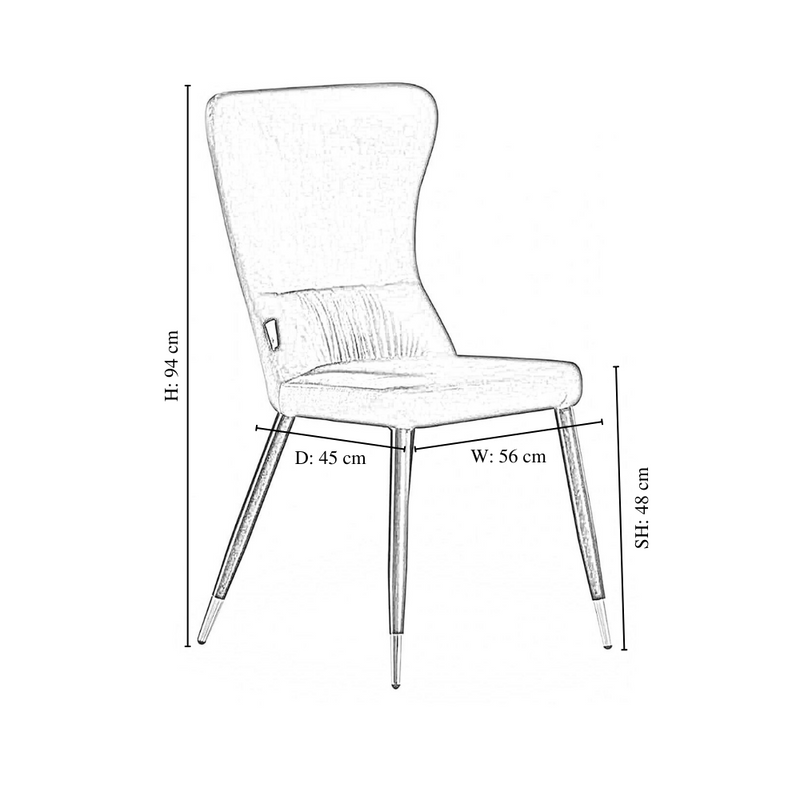 7 Pieces New York Rocco Dining Set - a Walnut Rectangular Dining Table and Set of 6 Green Dining Chairs