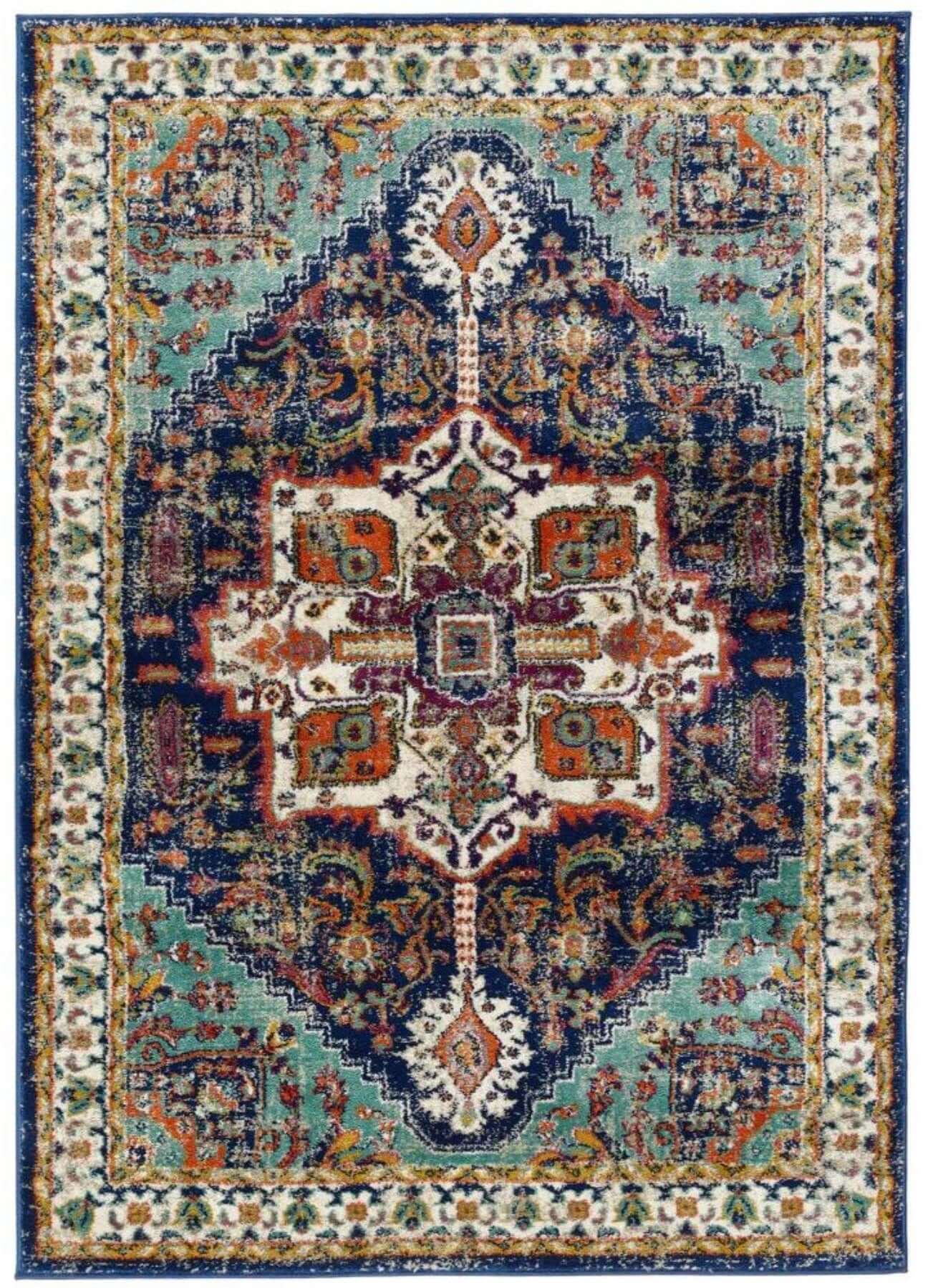 Granada Multicolour Vintage Rug | Emerald - PN Home