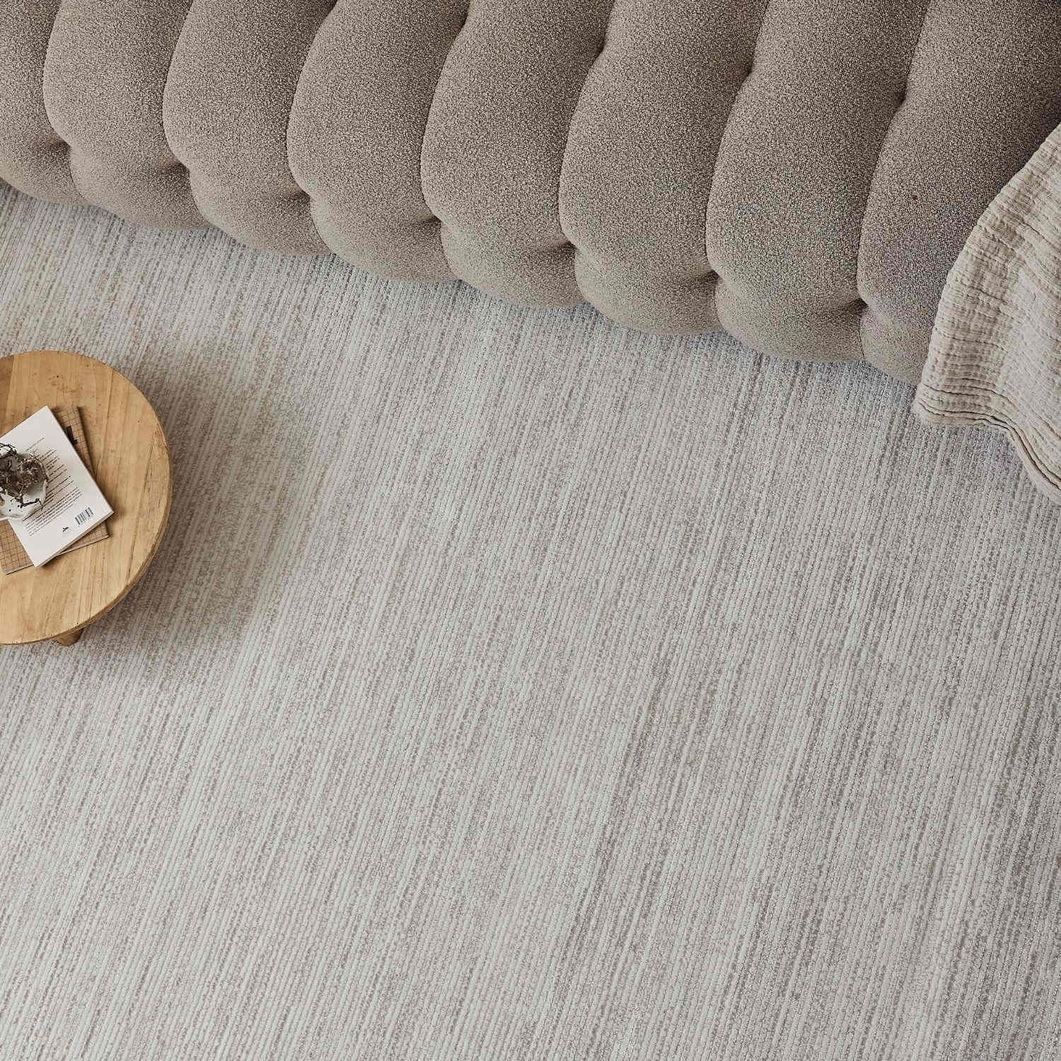 Carmel Cream-Beige Striped Rug | 6010 - PN Home
