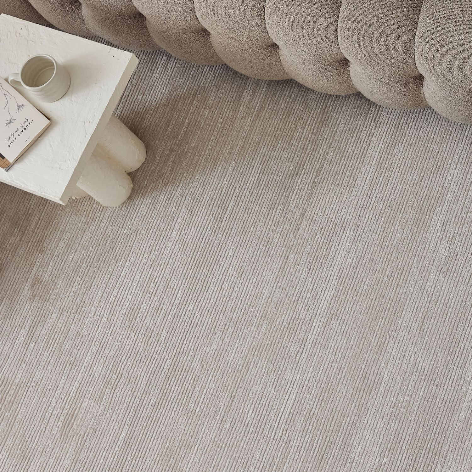 Carmel Beige-Cream Striped Rug | 6020 - PN Home