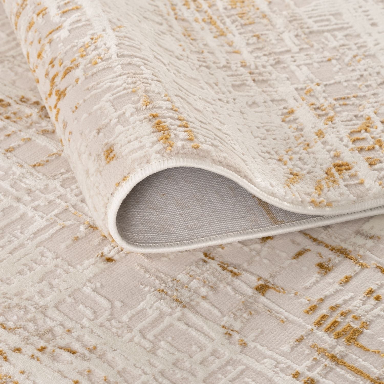 Carmel Cream-Gold Abstract Rug | 6030 - PN Home
