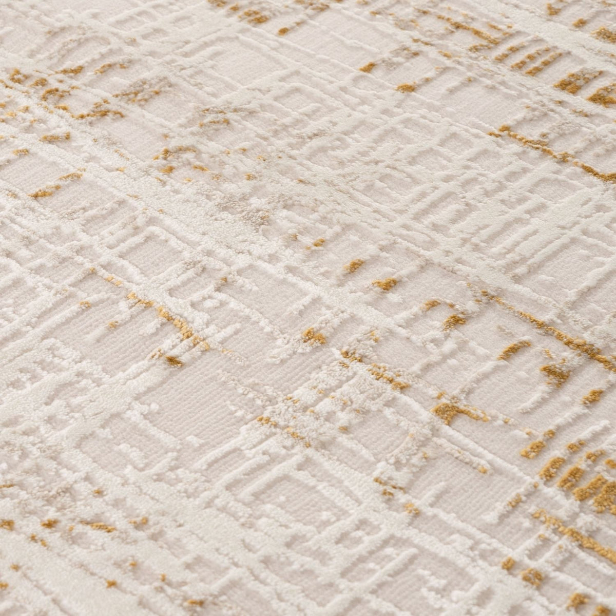 Carmel Cream-Gold Abstract Rug | 6030