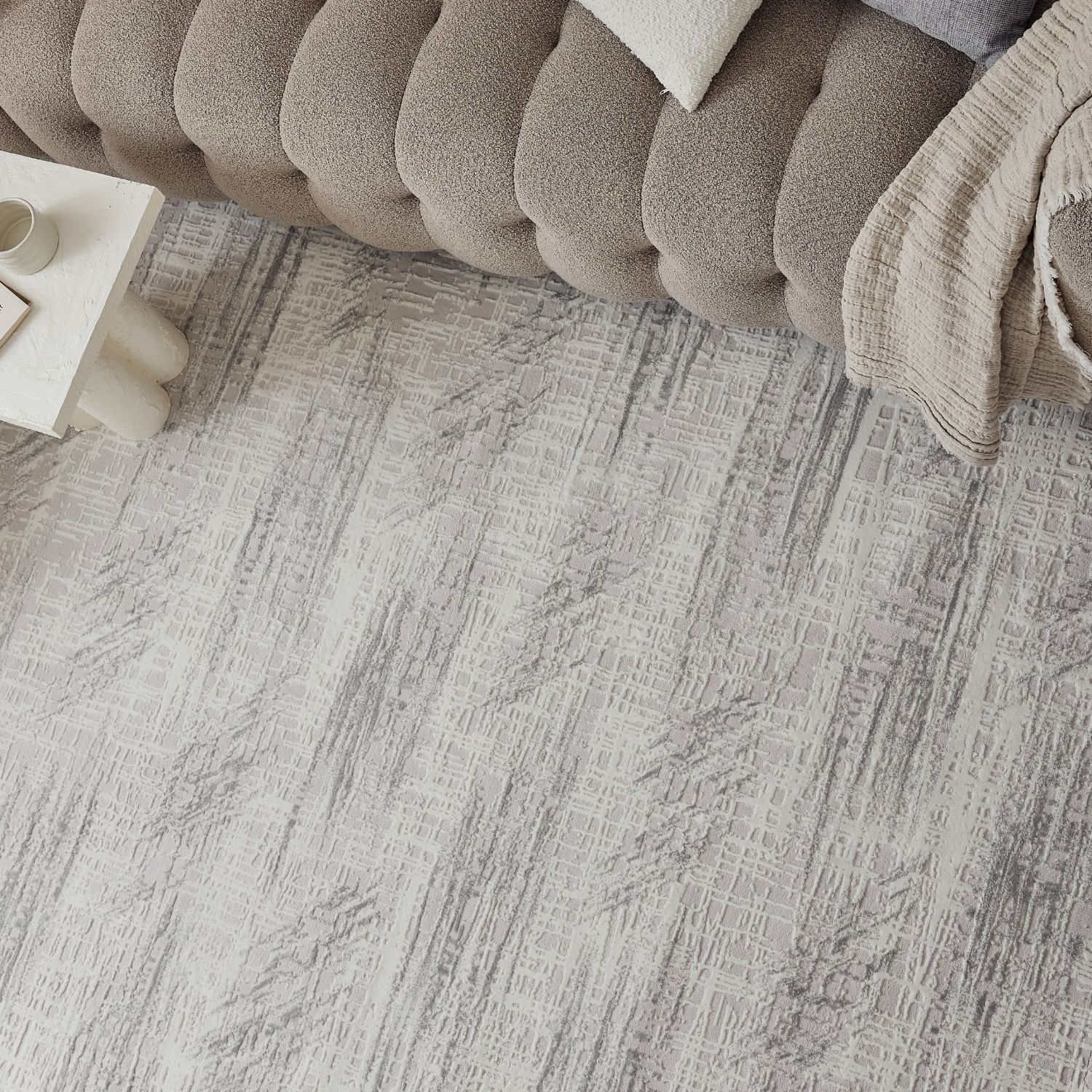 Carmel Cream-Grey Abstract Rug | 6030 - PN Home