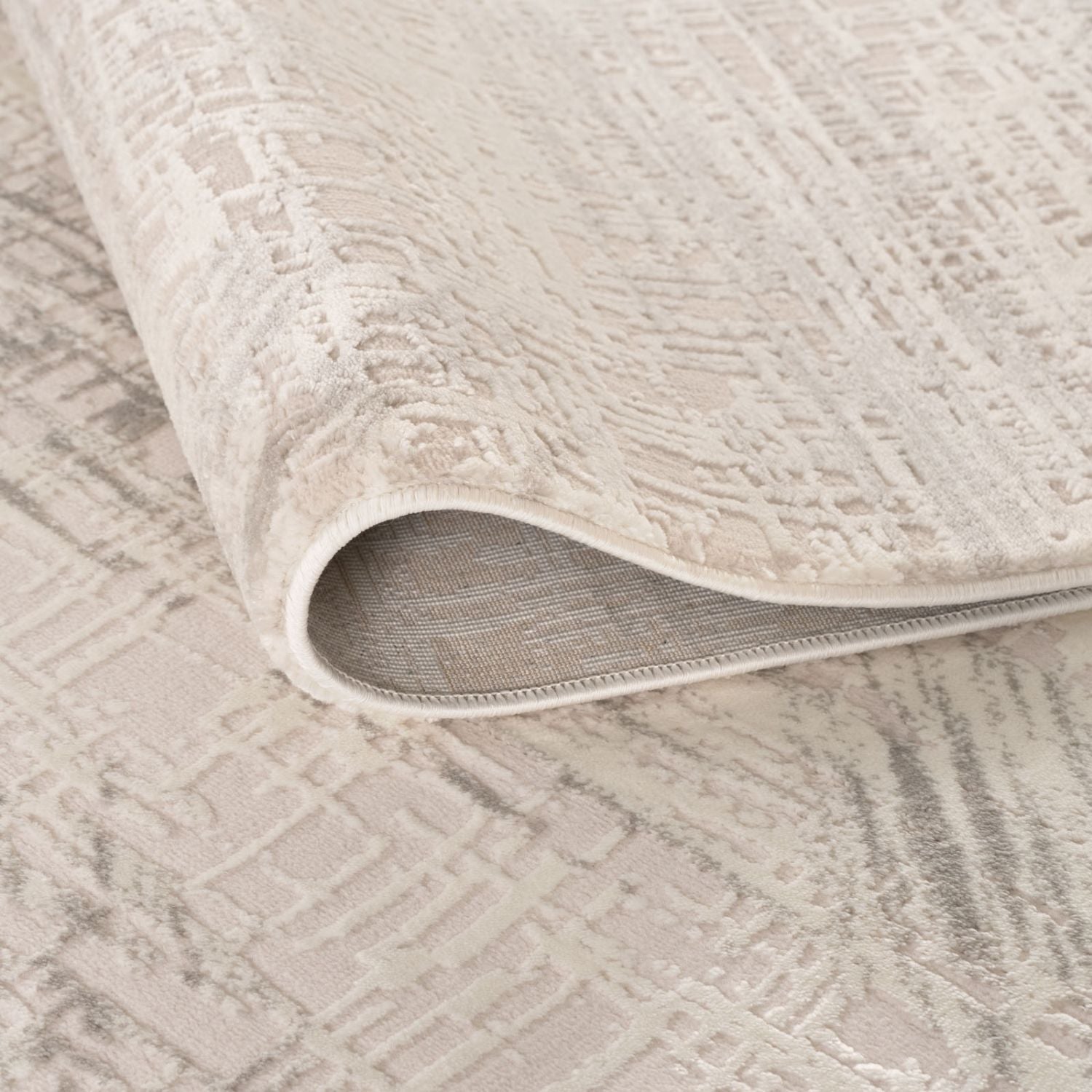 Carmel Cream-Grey Abstract Rug | 6030 - PN Home
