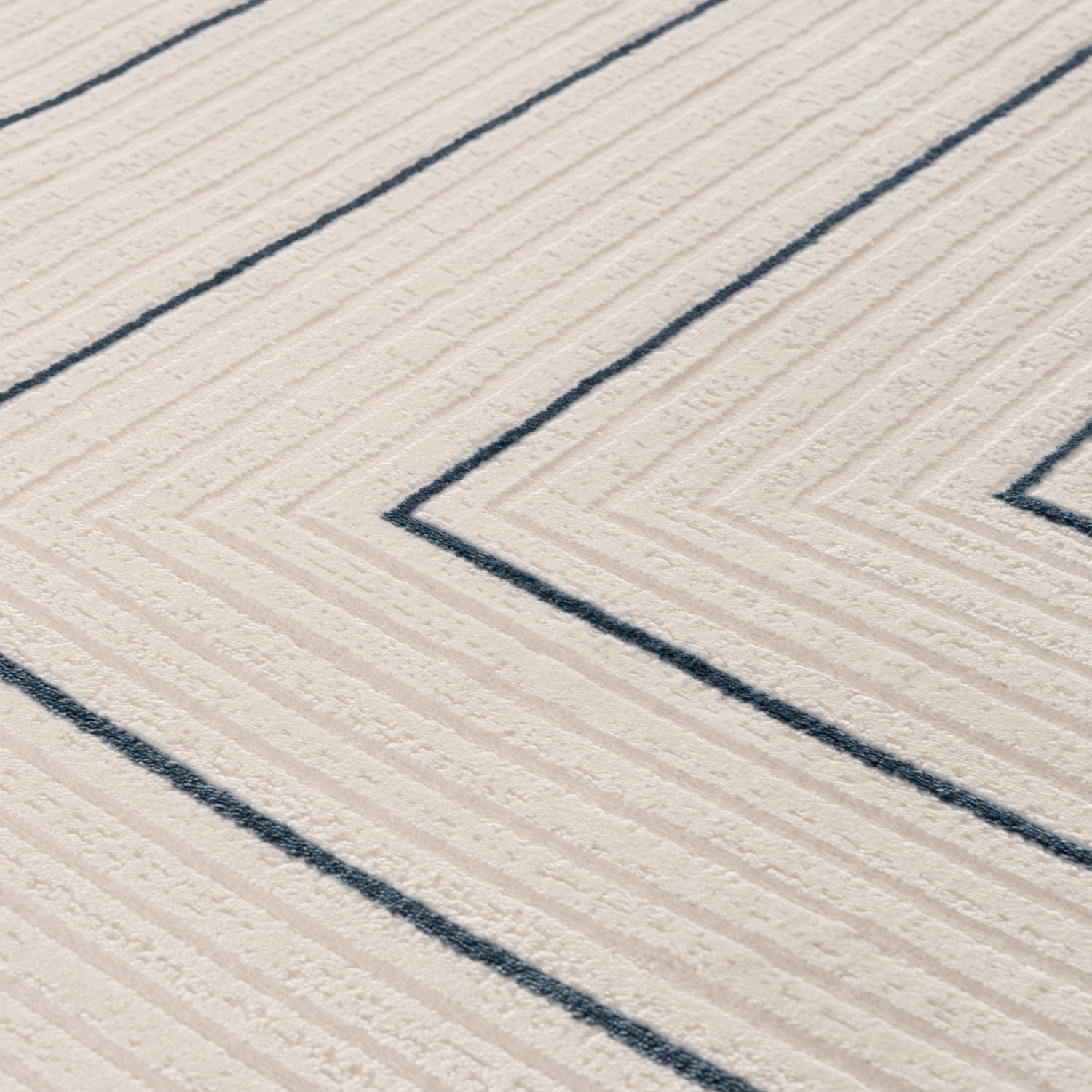 Carmel Cream-Blue Geometric Rug | 6040 - PN Home