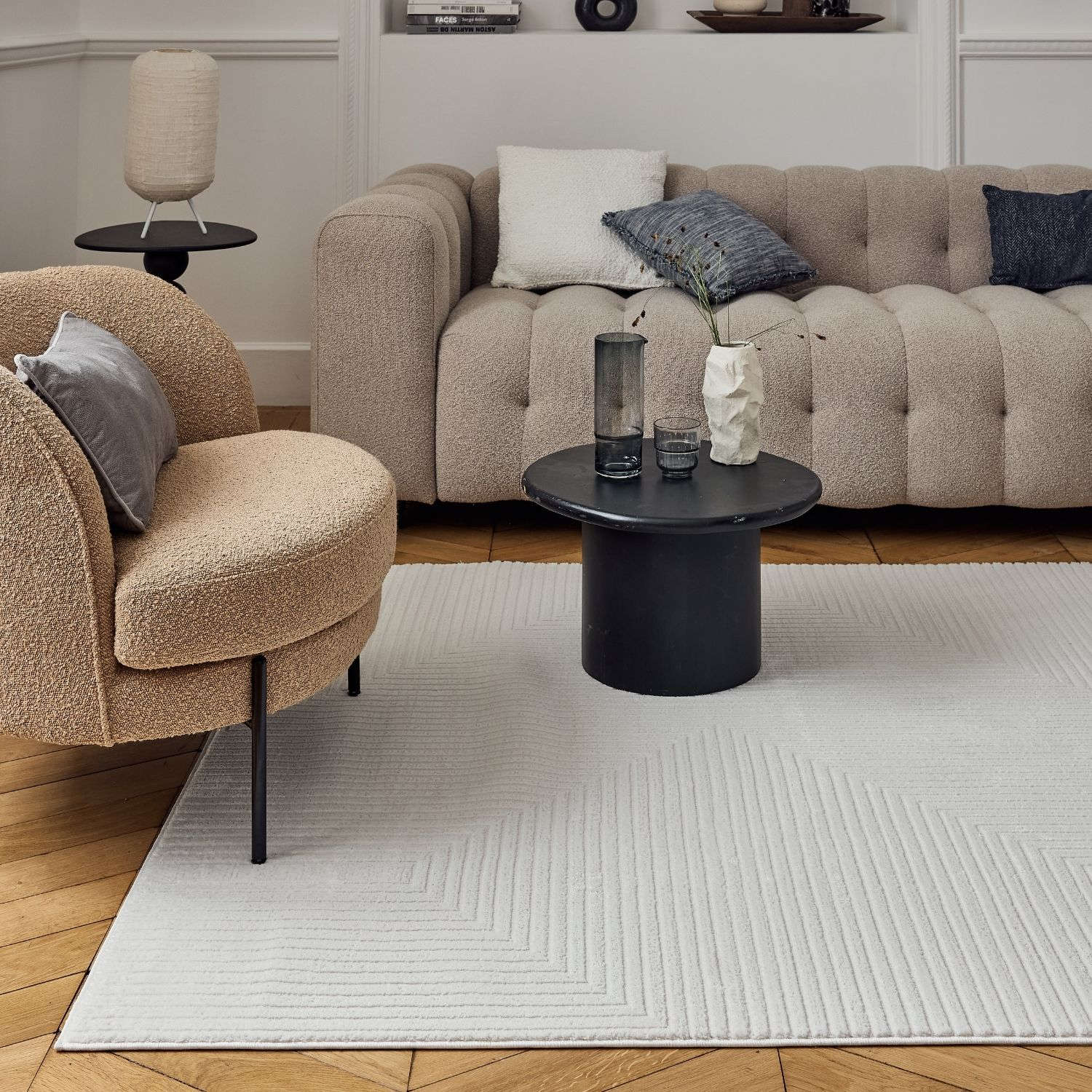 Carmel Cream Geometric Rug | 6040 - PN Home