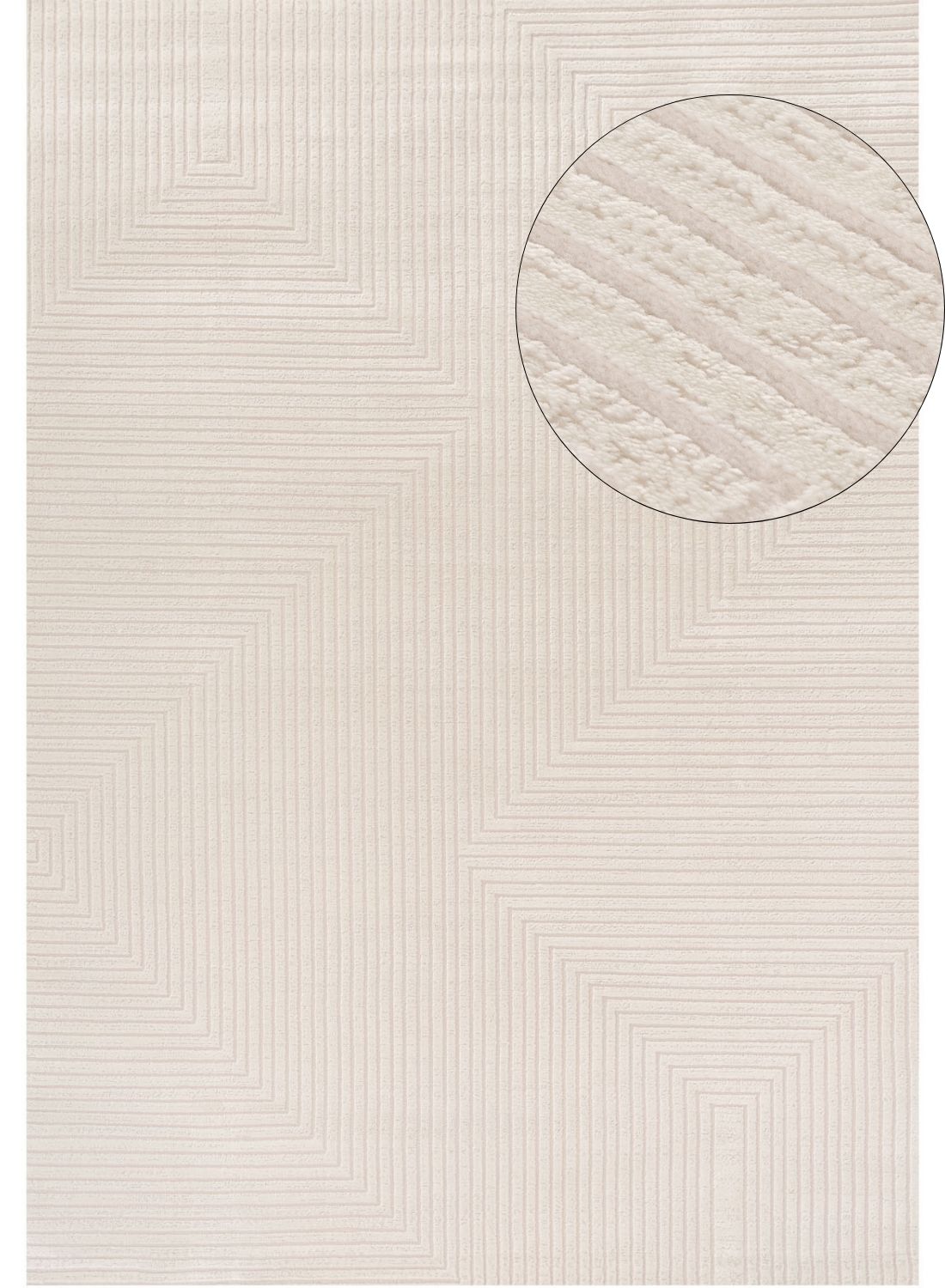 Carmel Cream Geometric Rug | 6040 - PN Home