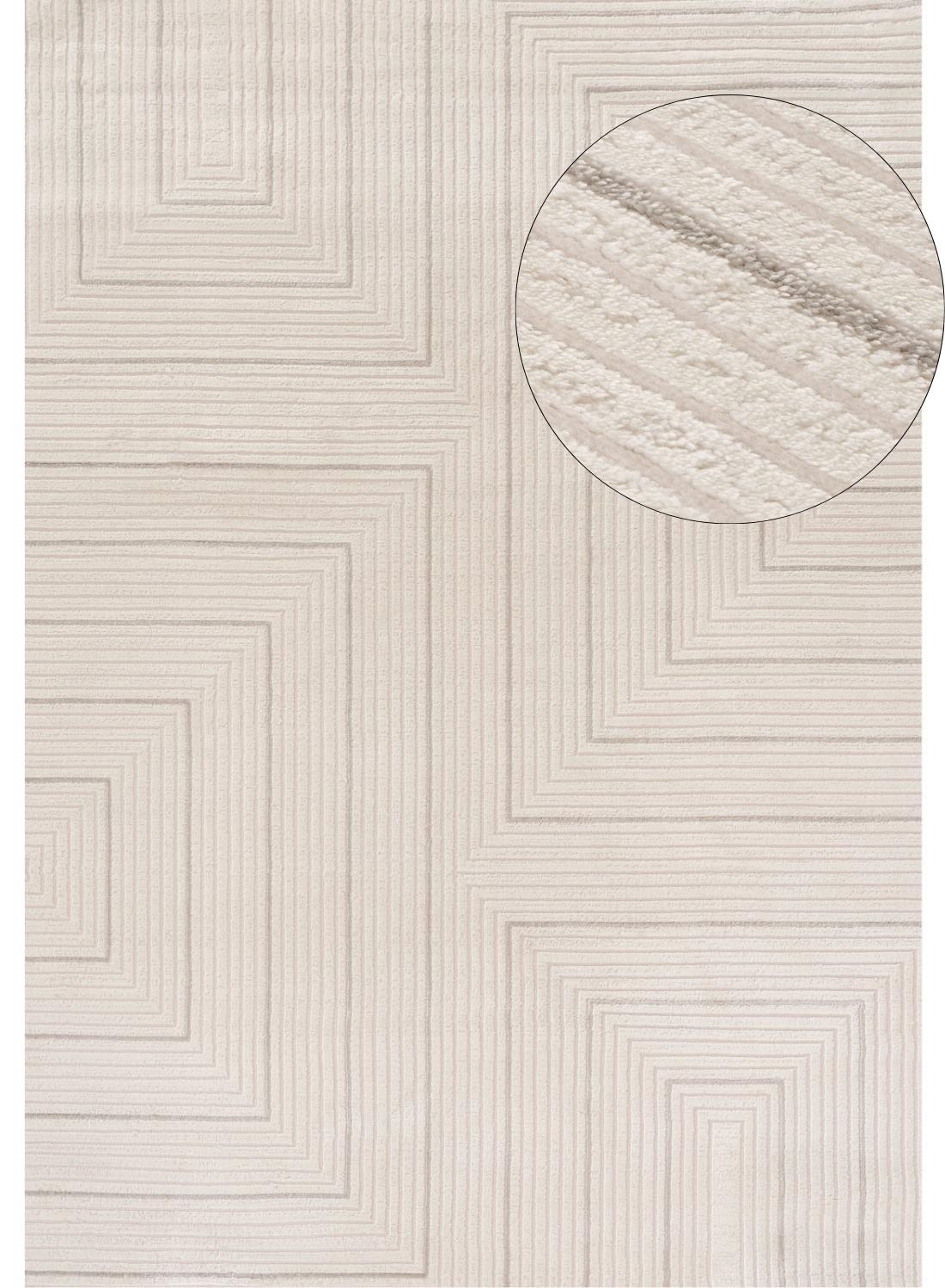 Carmel Cream-Grey Geometric Rug | 6040 - PN Home