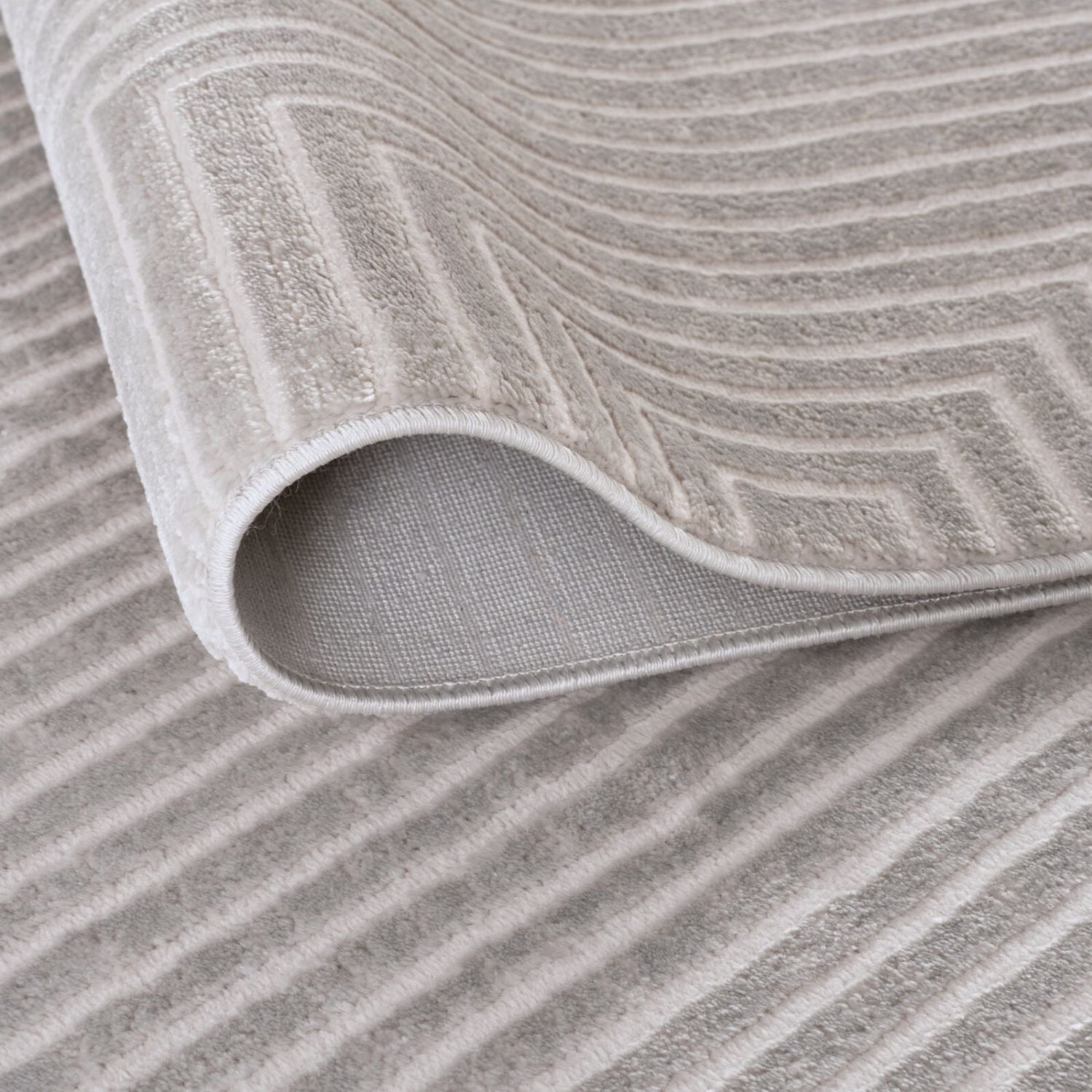Carmel Grey-Cream Geometric Rug | 6050 - PN Home
