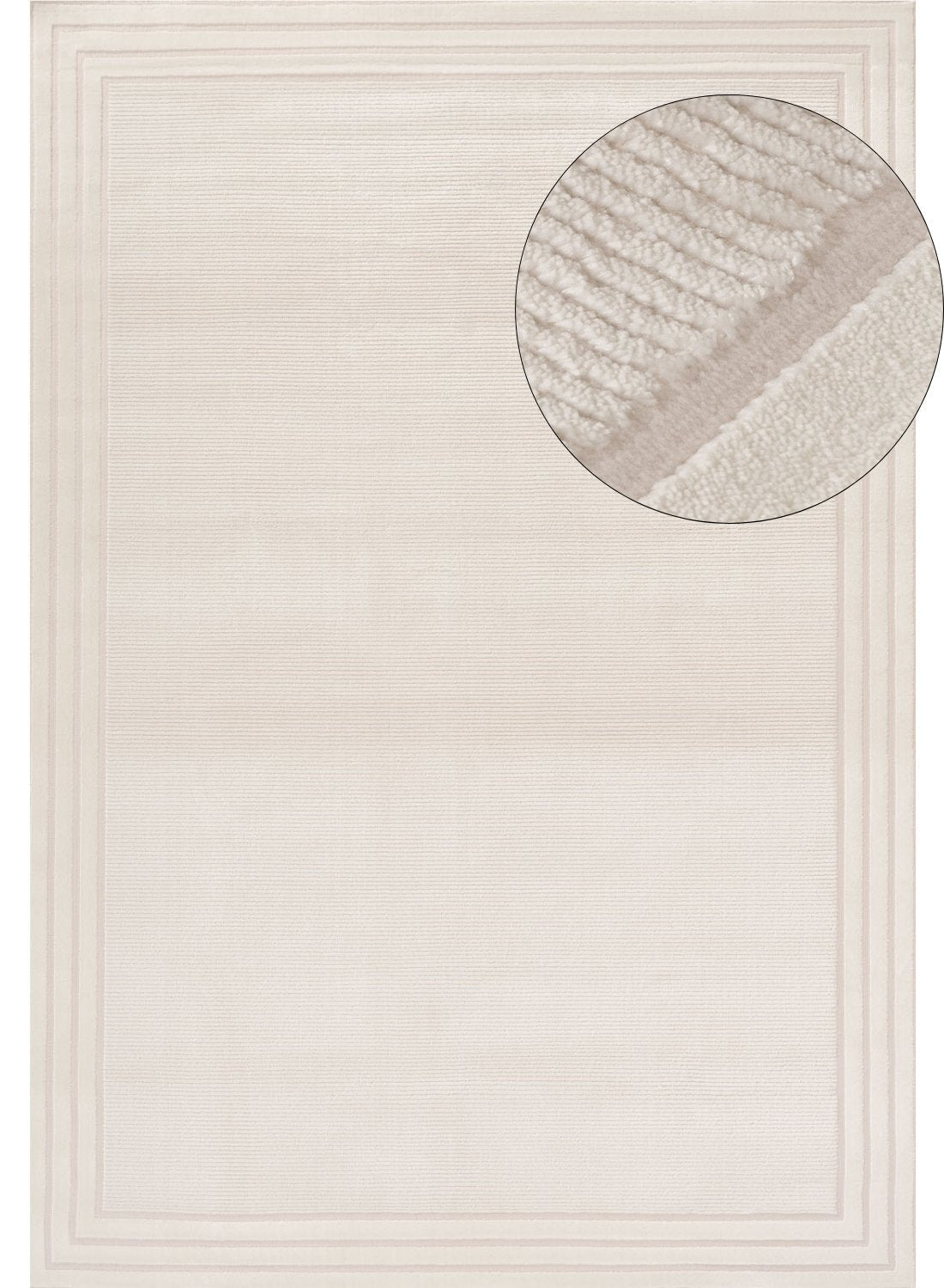 Carmel Cream Bordered Rug | 6060 - PN Home