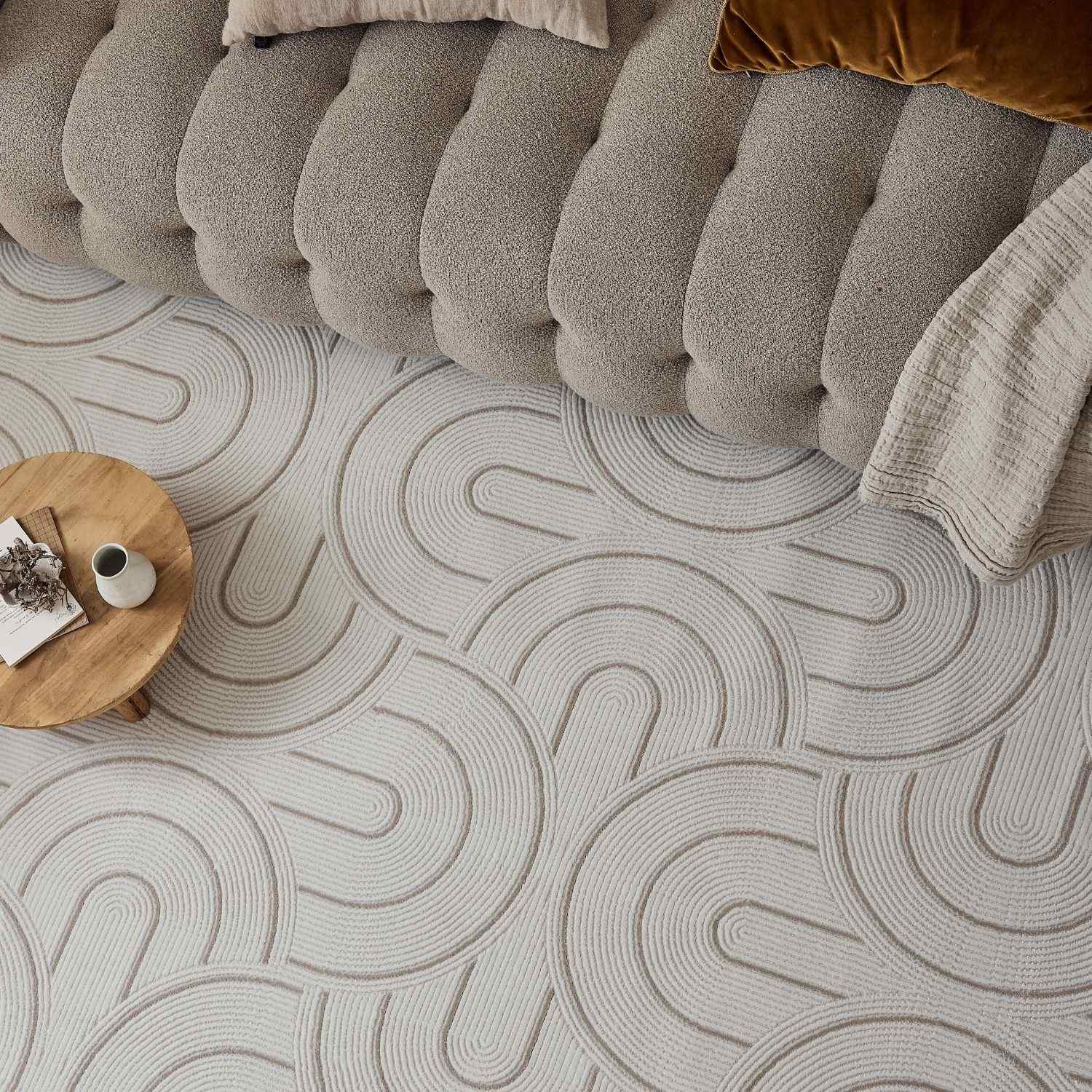Carmel Cream-Beige Geometric Rug | 6070 - PN Home