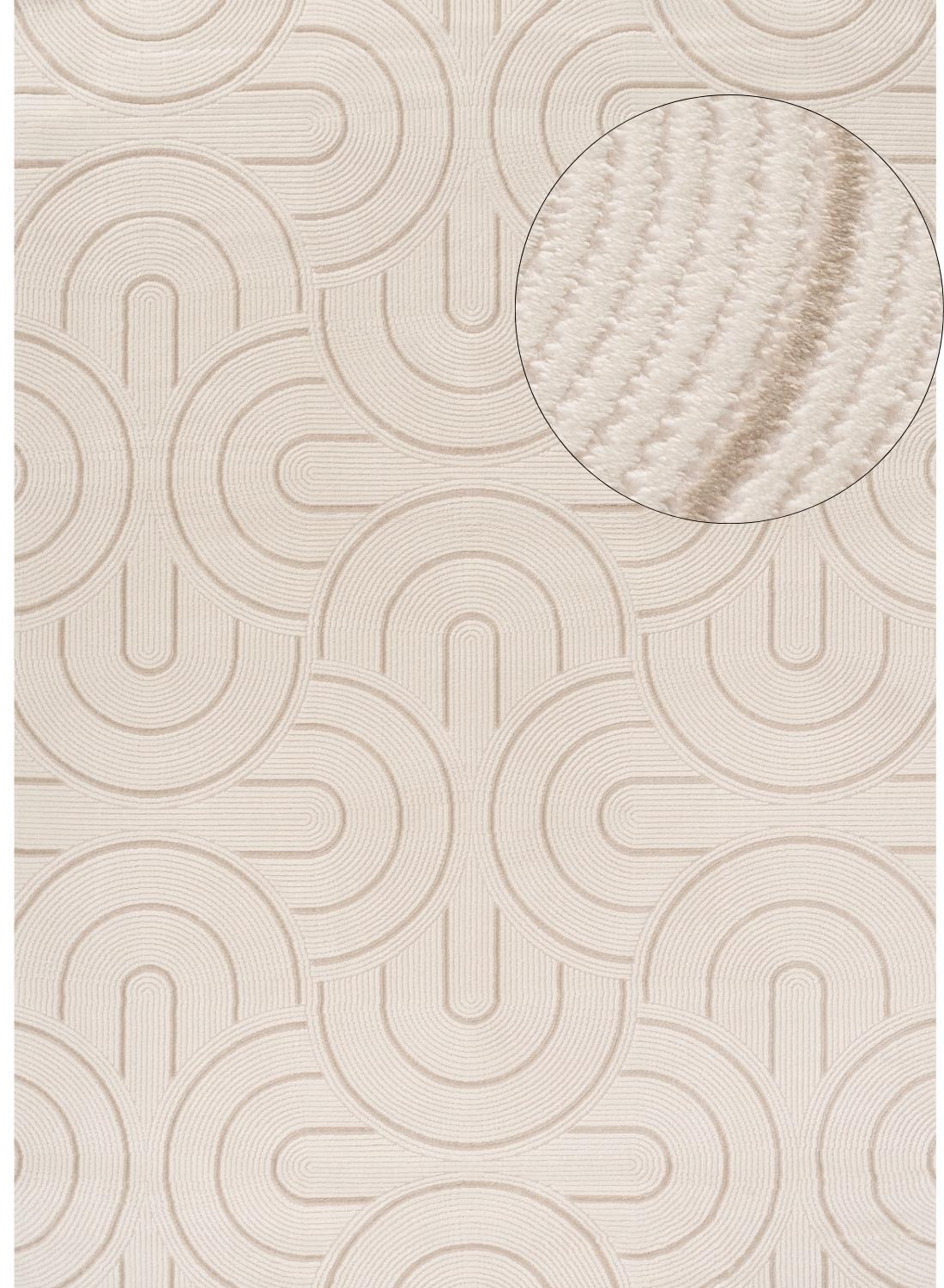 Carmel Cream-Beige Geometric Rug | 6070 - PN Home