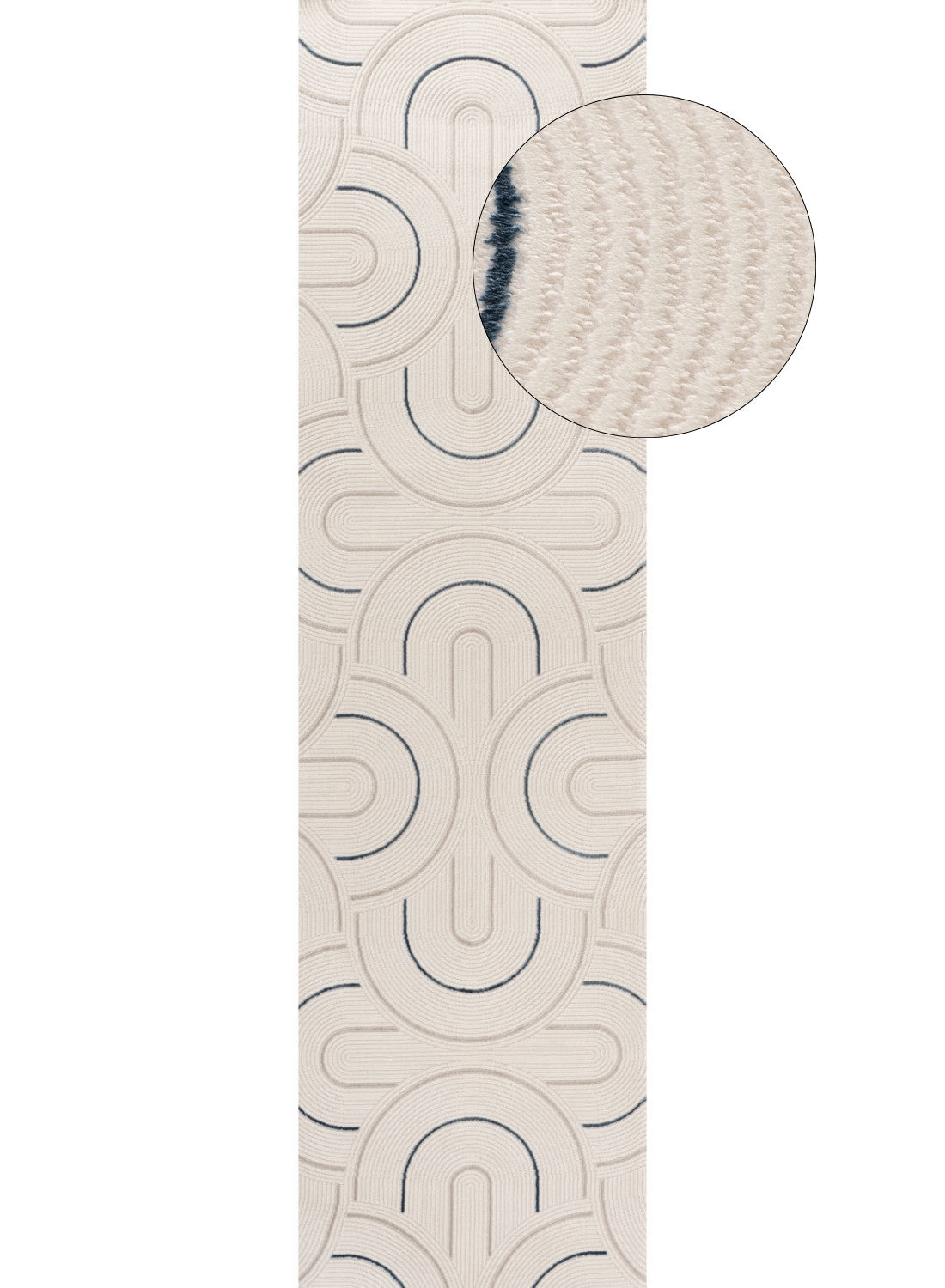 Carmel Cream-Blue Geometric Rug | 6070 - PN Home