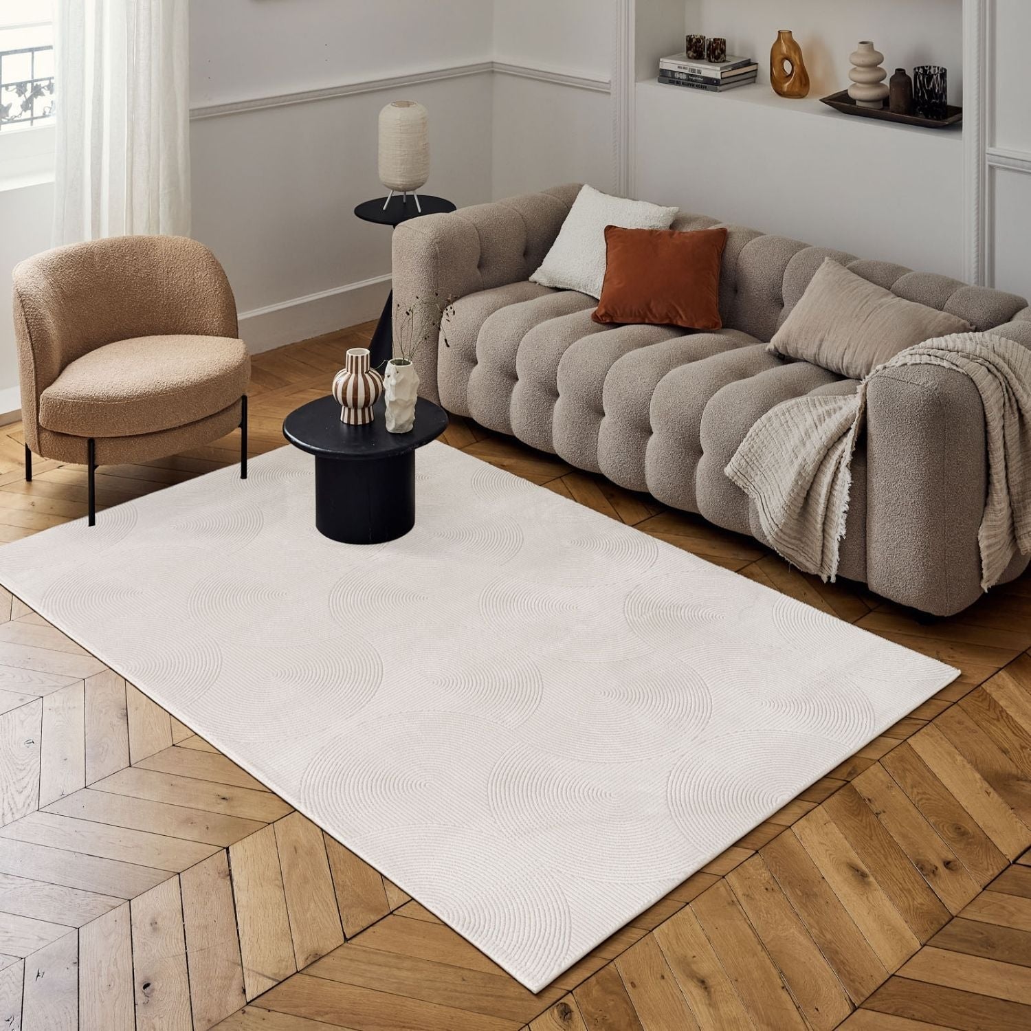 Carmel Cream Geometric Rug | 6070 - PN Home