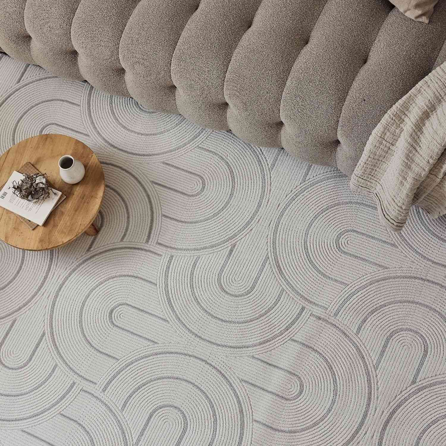 Carmel Cream-Grey Geometric Rug | 6070 - PN Home