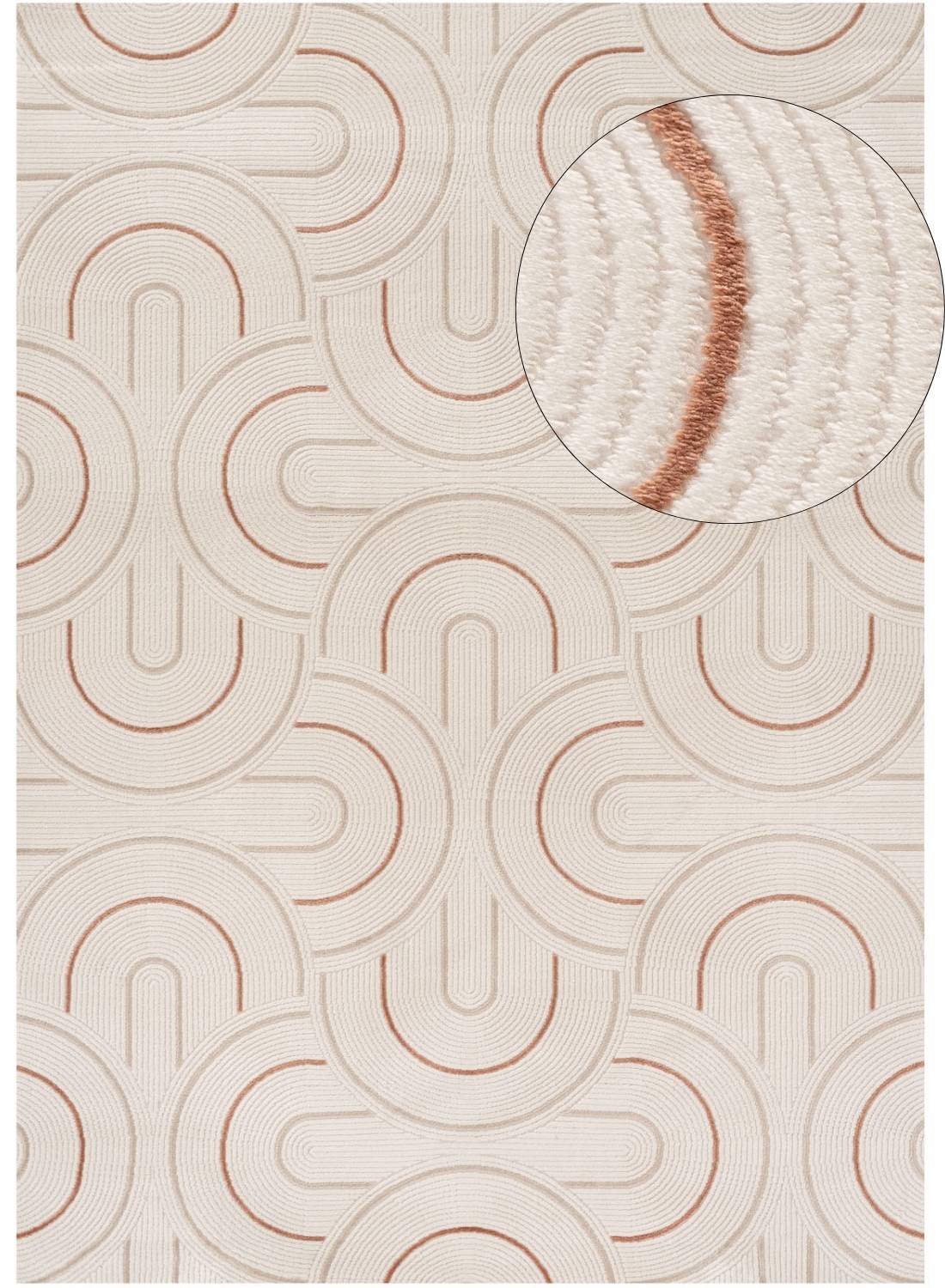 Carmel Cream-Terra Geometric Rug | 6070 - PN Home