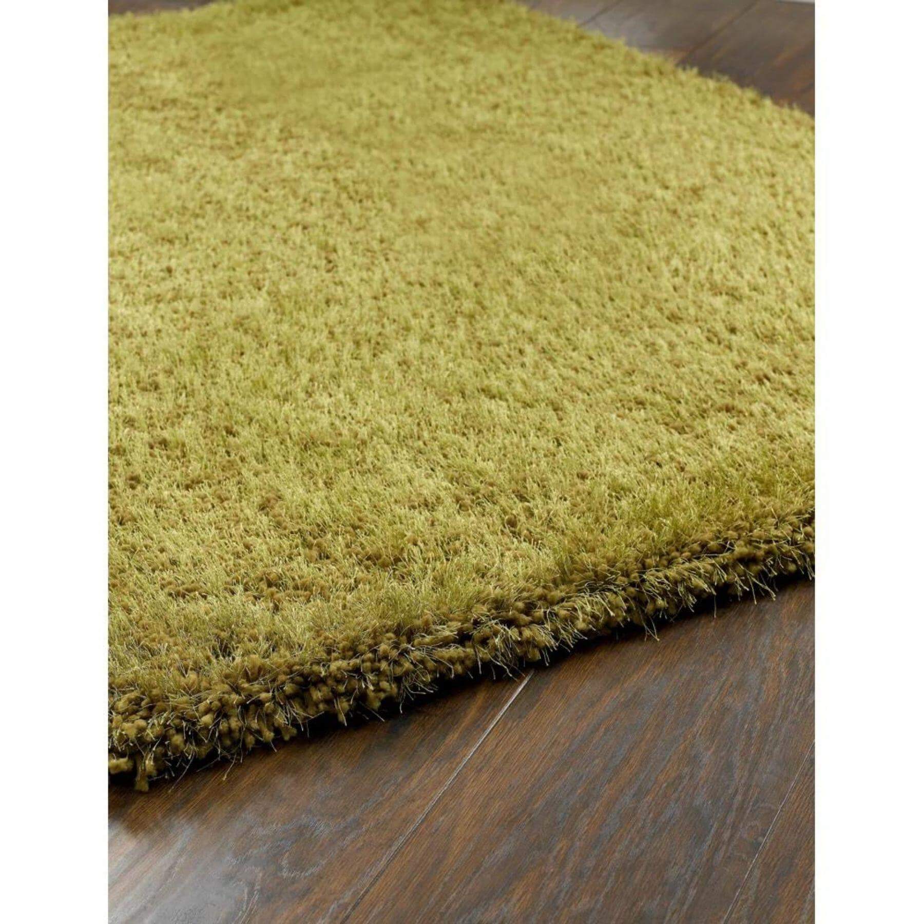 Chicago Olive Green Shaggy Rug - PN Home