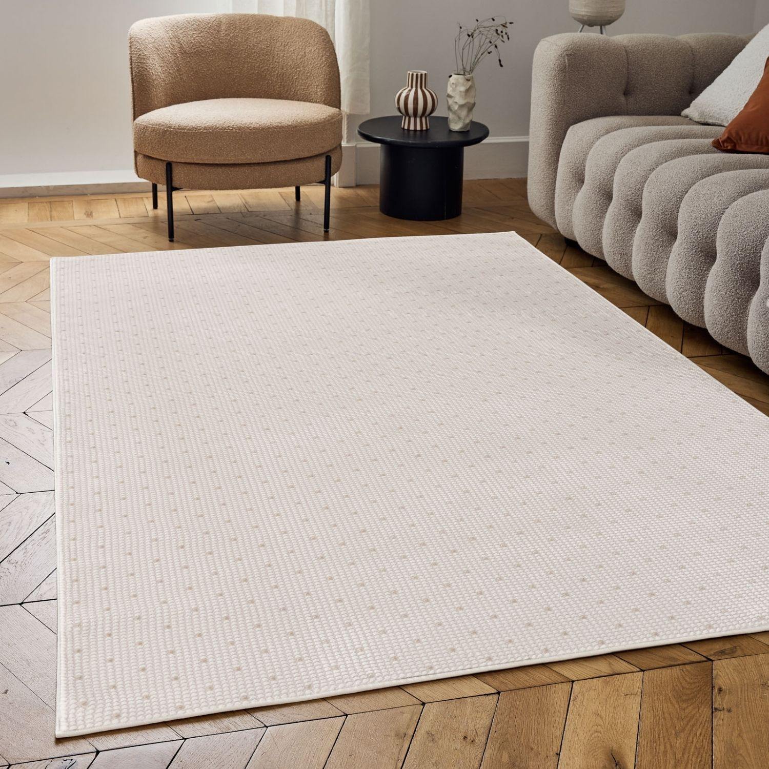 Carmel Cream-Beige Dots Rug | 6080 - PN Home